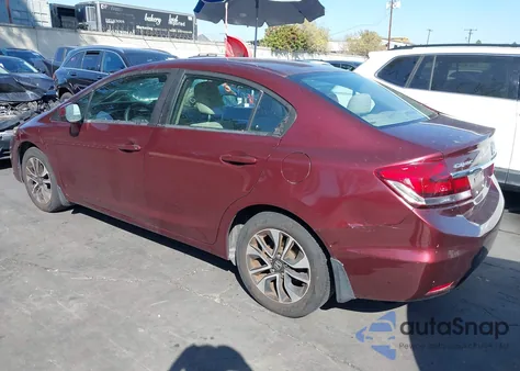 2013 Honda Civic Ex z USA, uszkodzony, nr VIN 19XFB2F89DE252078